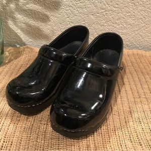 Dansko Black Patent Clog